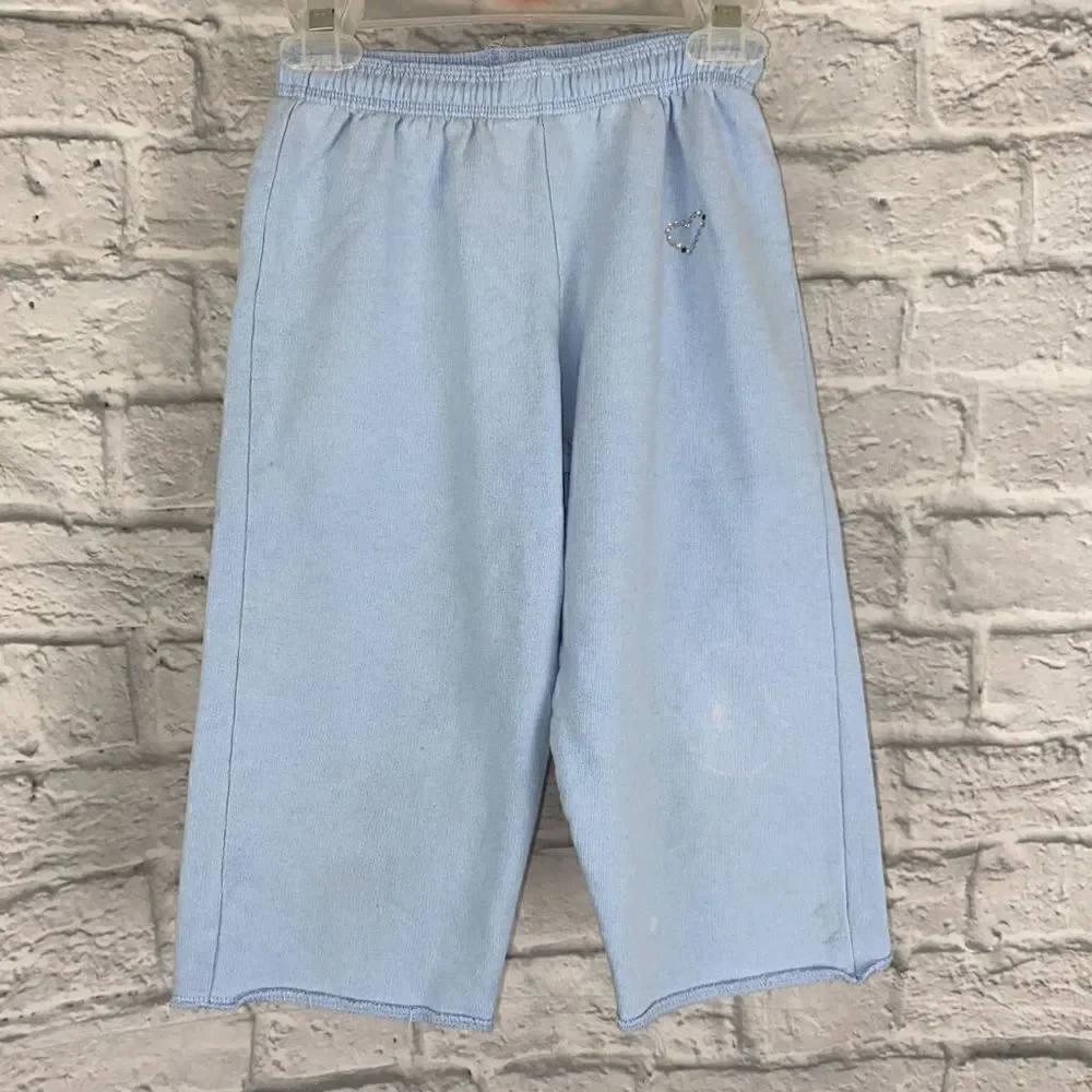 Palulu kids 100% cotton pull on capris pants little girls sz 6